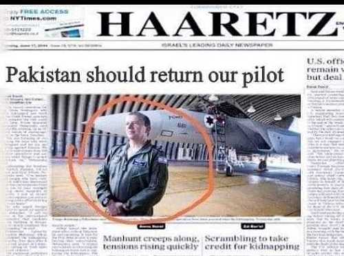 Pakistan Is Not Holding the guilt-free Israeli Pilot. 9