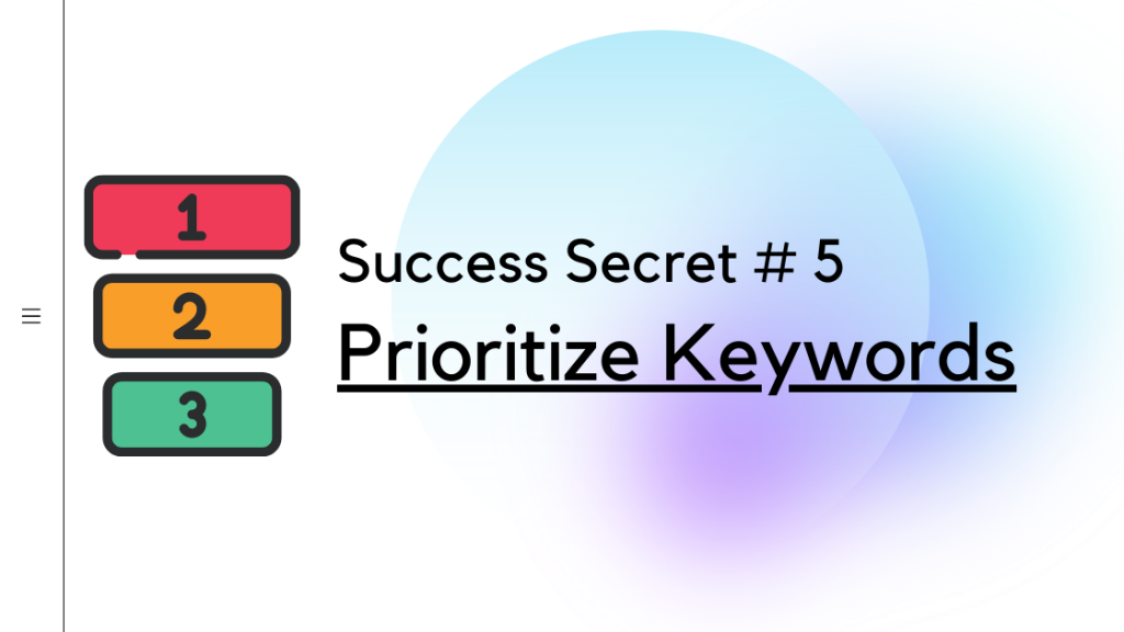 how to prioritize keywords
